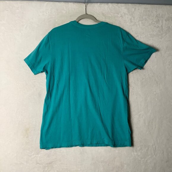 Billabong Team Wave Tee T-Shirt Men Large Aqua Blue 100% Cotton Surfer Beach - Picture 2 of 9